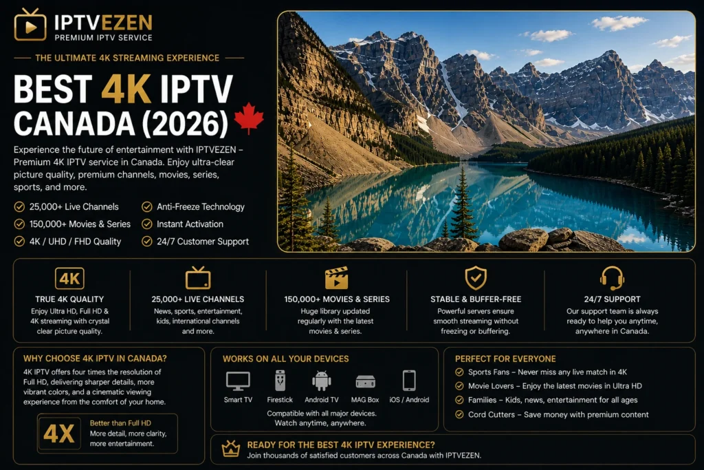 Best 4K IPTV Canada