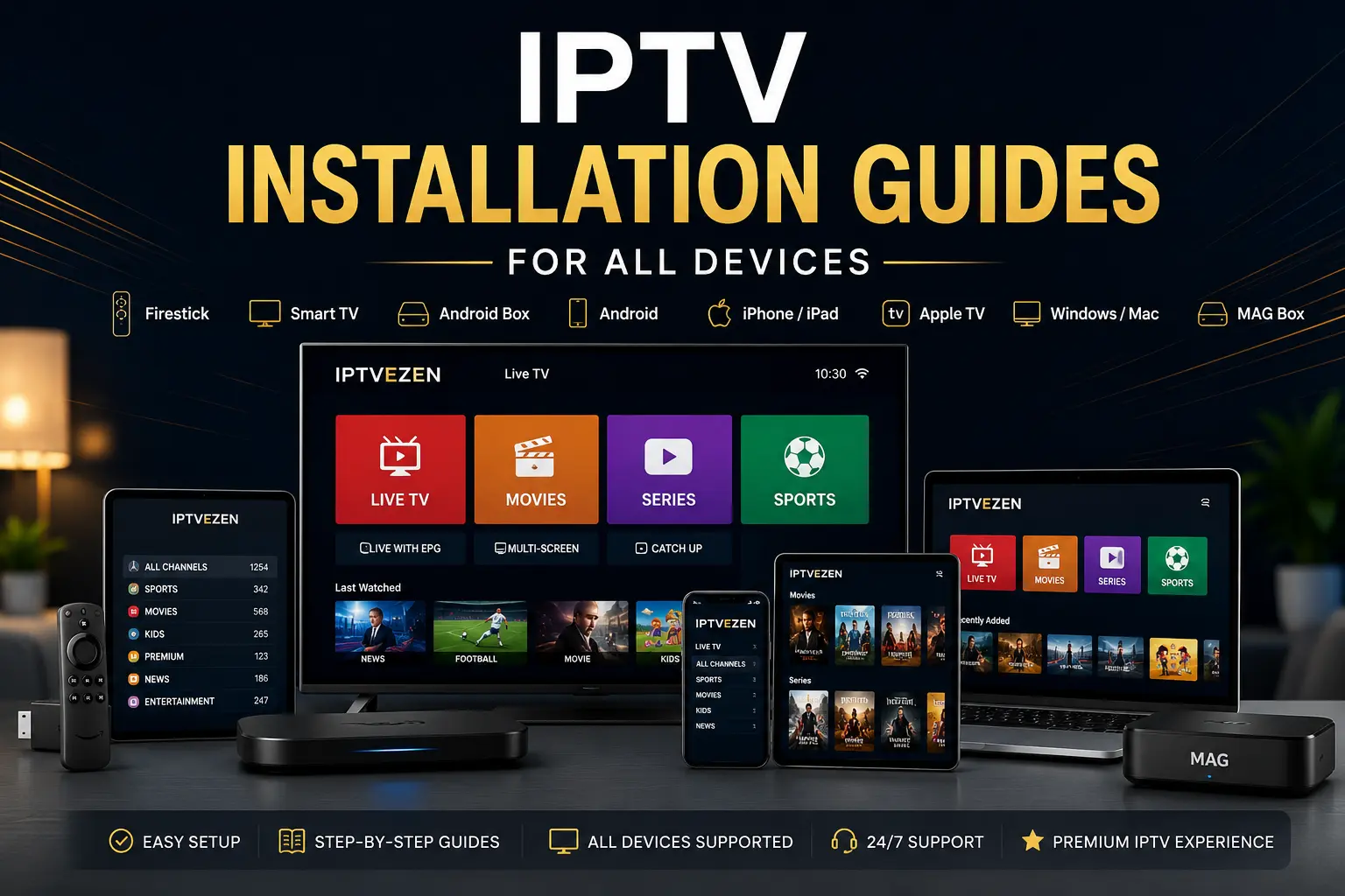 IPTV installation guides Canada for Firestick Smart TV Android and Apple TV