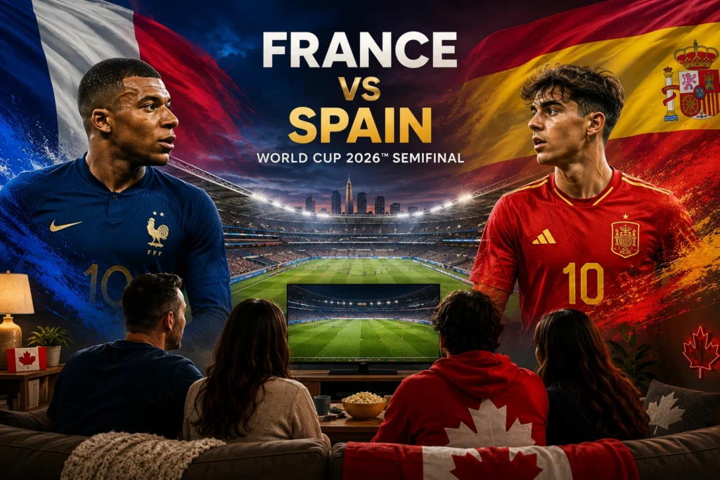 Watch France vs Spain World Cup 2026 Semifinal live in Canada