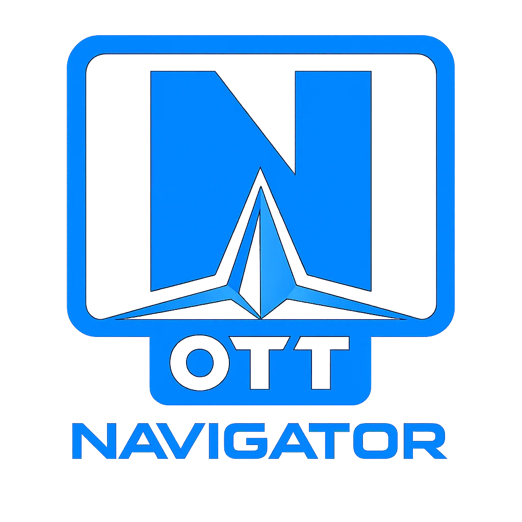 OTT Navigator Google TV app interface and modern IPTV player logo in 2026