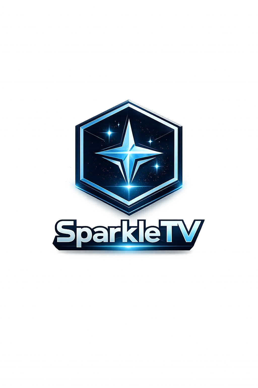 Sparkle TV Google TV app logo with glowing shield